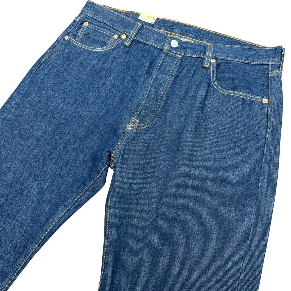 Levi's 501 Original Fit Jeans Mens 36x36 Dark Blue‎ Indigo Denim Button Fly NWT